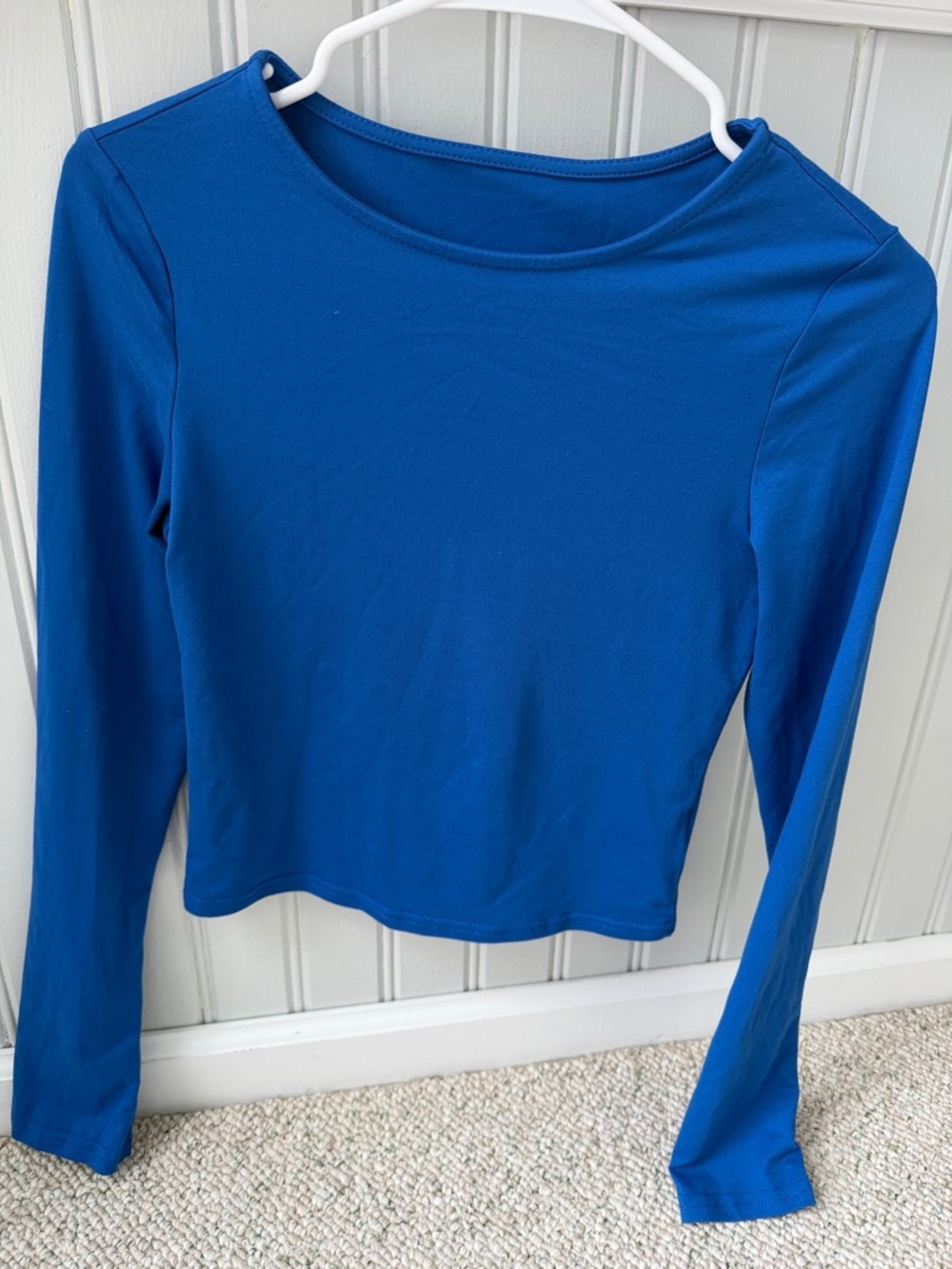 SHEIN Royal Blue Long Sleeve Slim Fit Top
